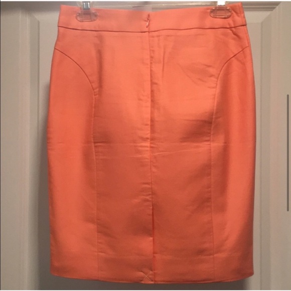 J. Crew Pretty Peach Pencil Skirt Size 4 - Picture 2 of 4